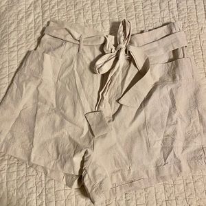 Tan Paper bag shorts